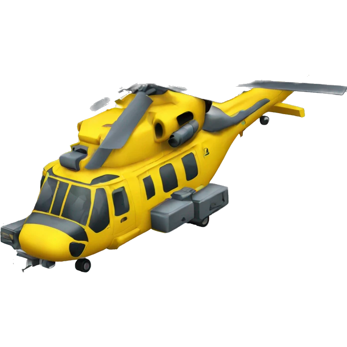 Military helicopter yellow emoji