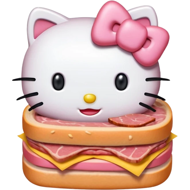 Hello Kitty with SPAM emoji