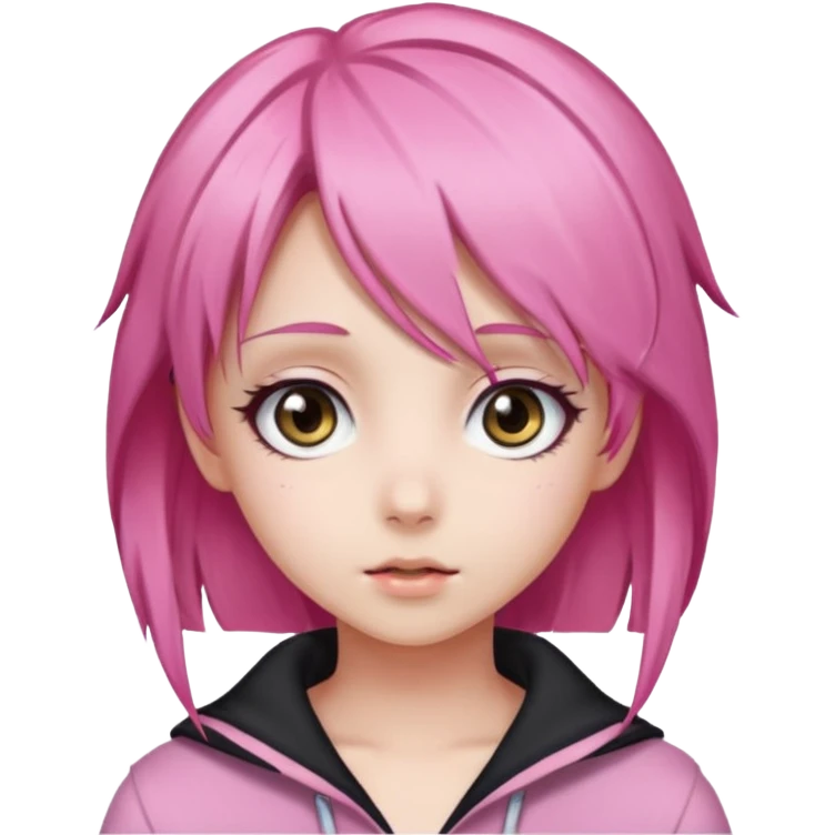 Anime girls with pink hair emoji