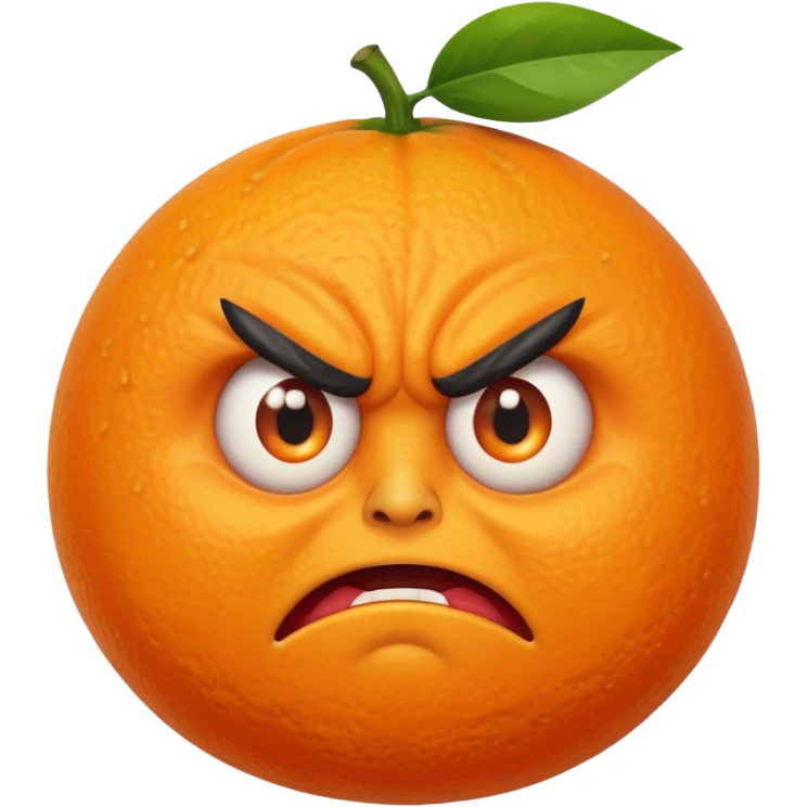 an angry orange emoji