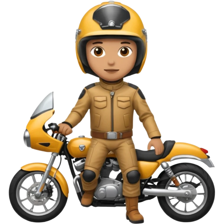 motorcycle human with helmet full body emoji