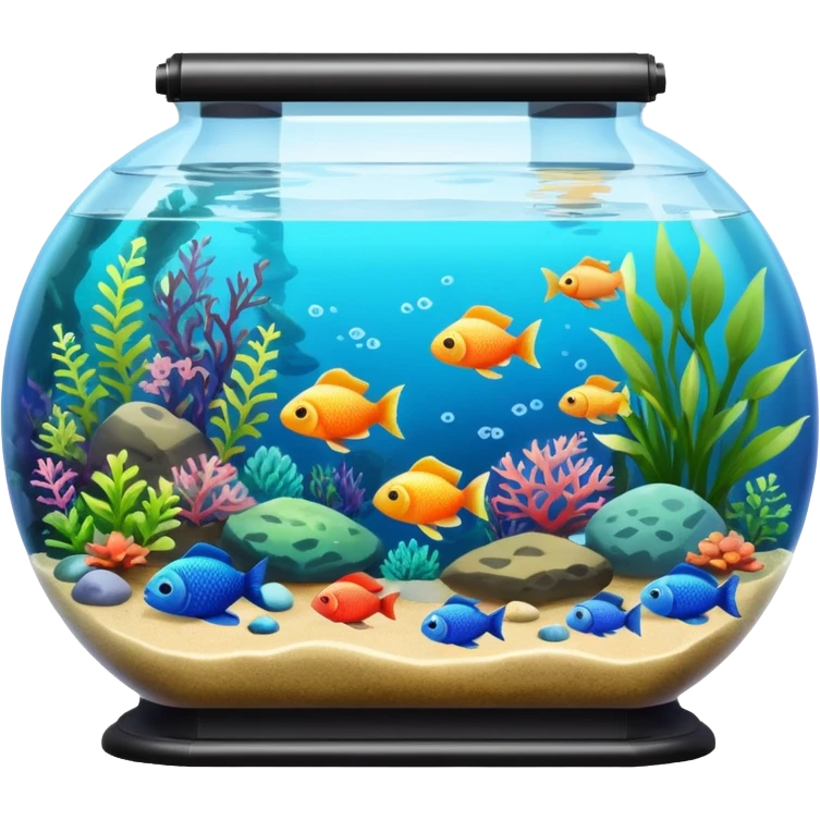 A big fish tank with lots of aquatic life in it  emoji