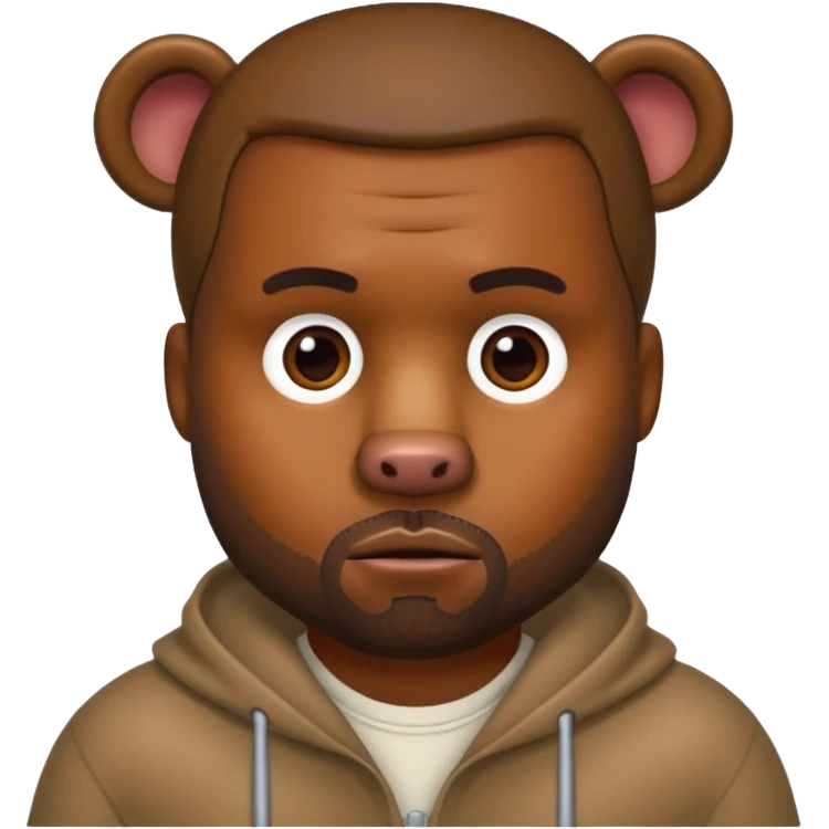 kanye west bear man emoji