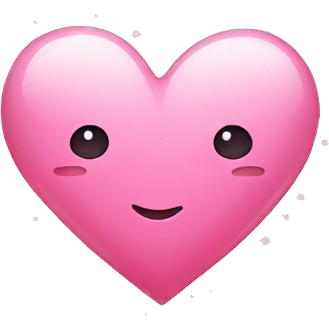 flat pink heart with sparkles emoji