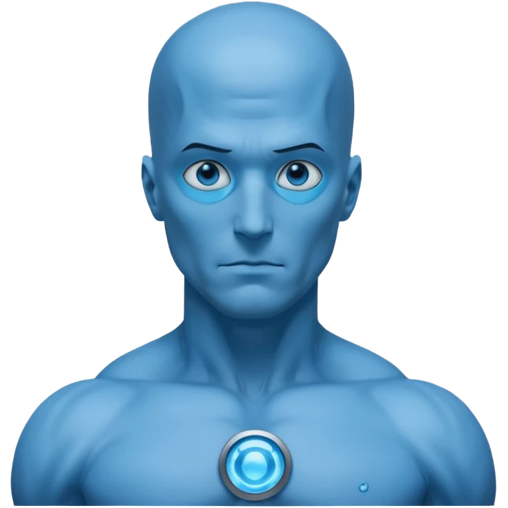 Dr. Manhattan, eyes should be completely blank emoji