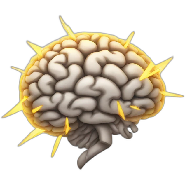 Brain lightning  emoji