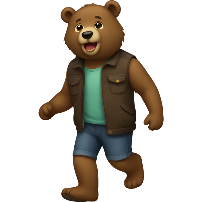 Urso a passear emoji