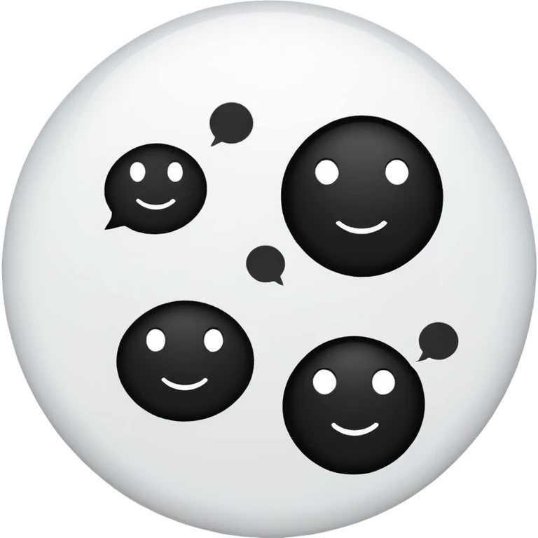 A back and forth text bubble conversation emoji