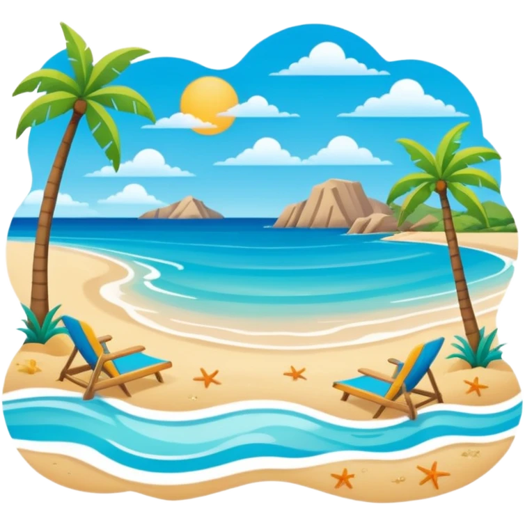 Stickers de playa emoji
