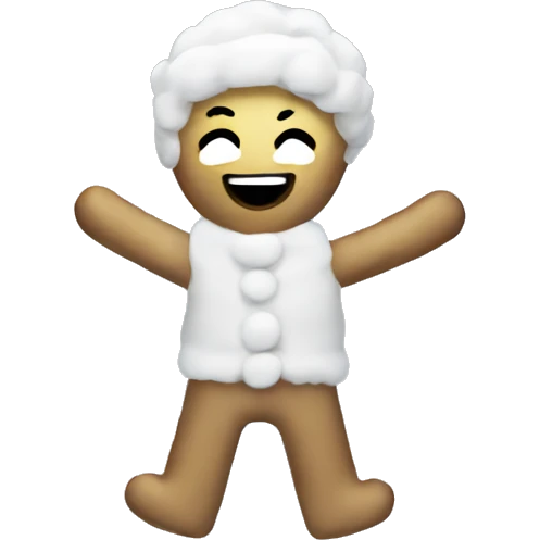 snow angel made of snow  emoji