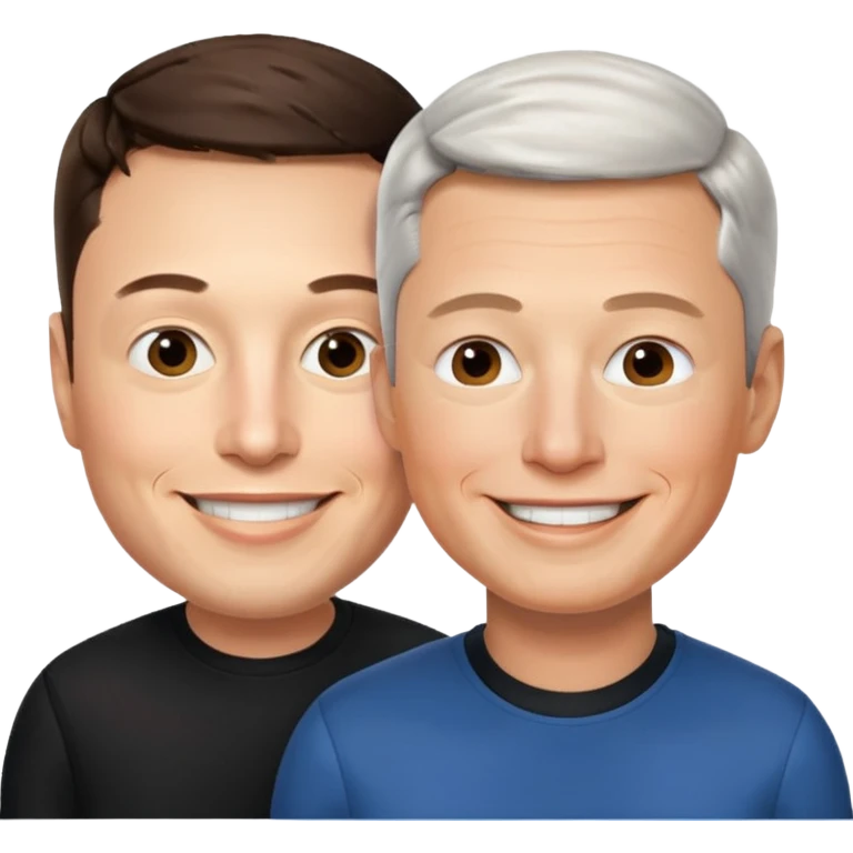 Elon musk and tim cook  emoji