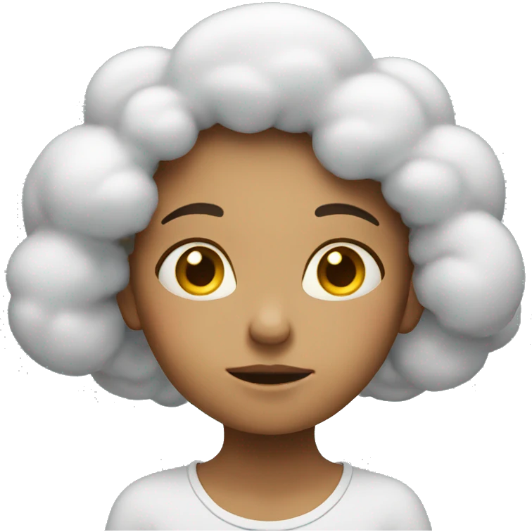 Girl cloud thinking emoji