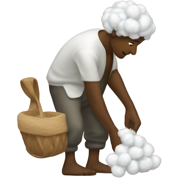 Cotton person picking it emoji