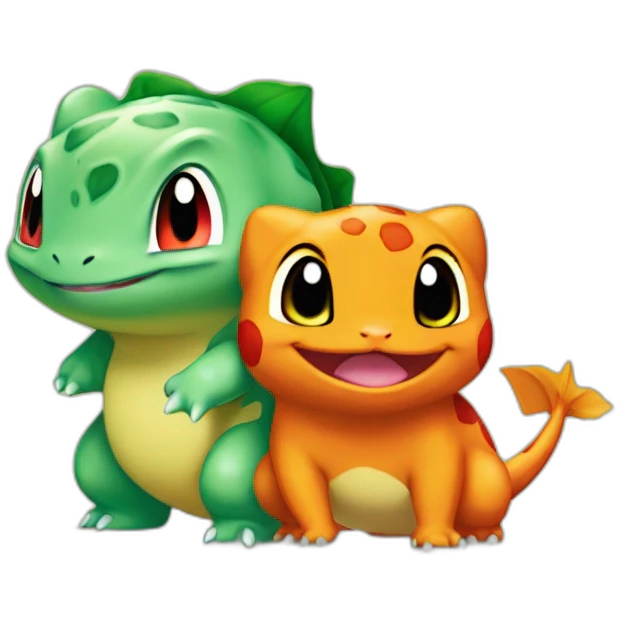 Bulbasaur And charmander emoji