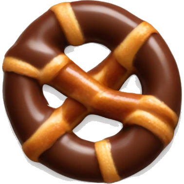 Chocolate covered pretzel emoji