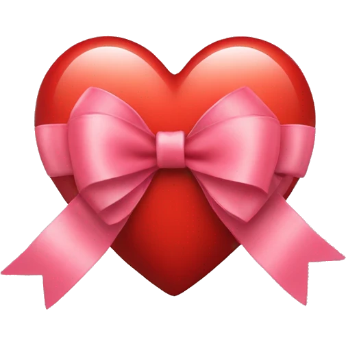 heart with ribbon bow emoji