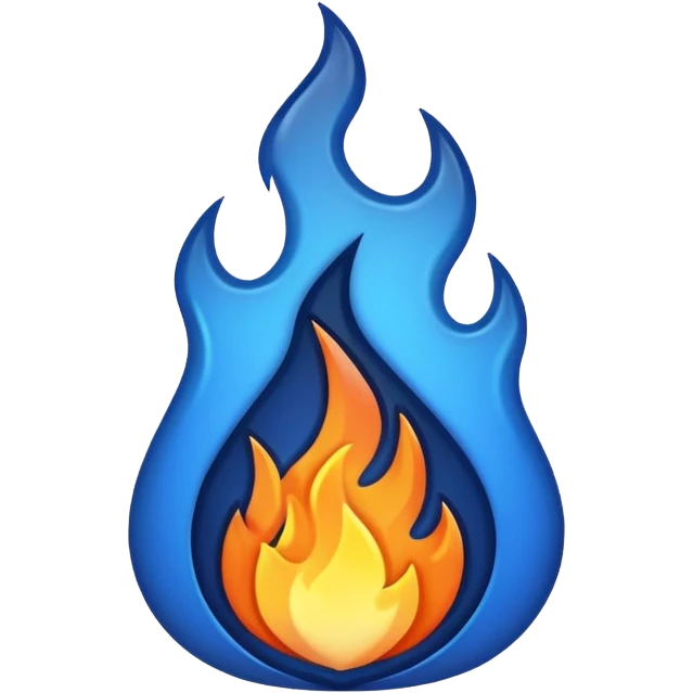can you make me a dark blue fire emoji that i can just copy and past pls emoji