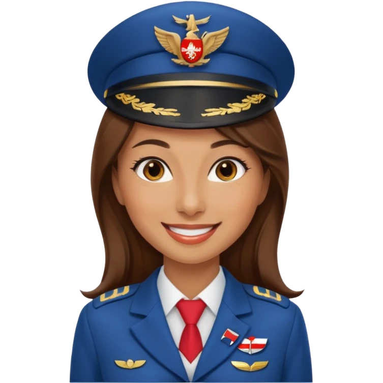 Stewardess Emirates with loung hair emoji