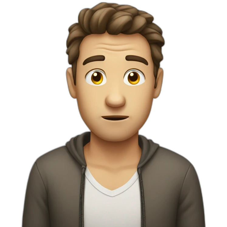 bored guy saying hello emoji