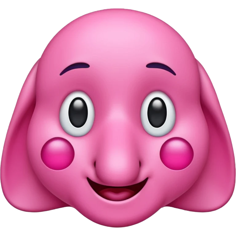 simple low-detail nose emoji, plastic toy-like look, smooth material, bright soft colors, hyper-casual art style
 emoji