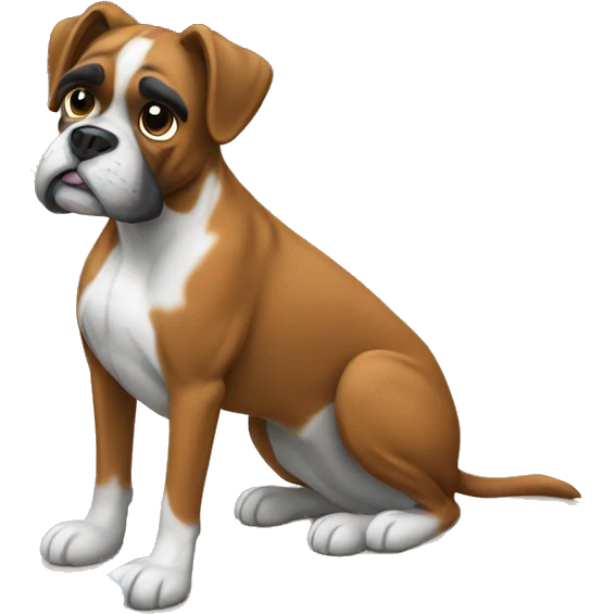 Boxer Dog Cleaning emoji
