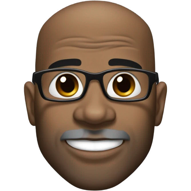 deon sanders with small round face and suit and glasses and buzz cut and small black eyes and small gray beard and small black eyes and wrinkled forehead emoji