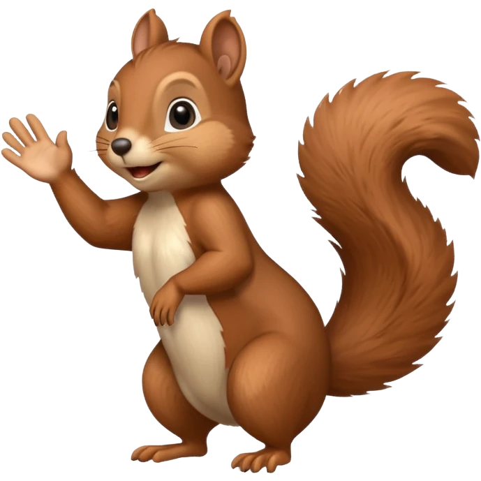 squirrel waving hand from the side emoji
