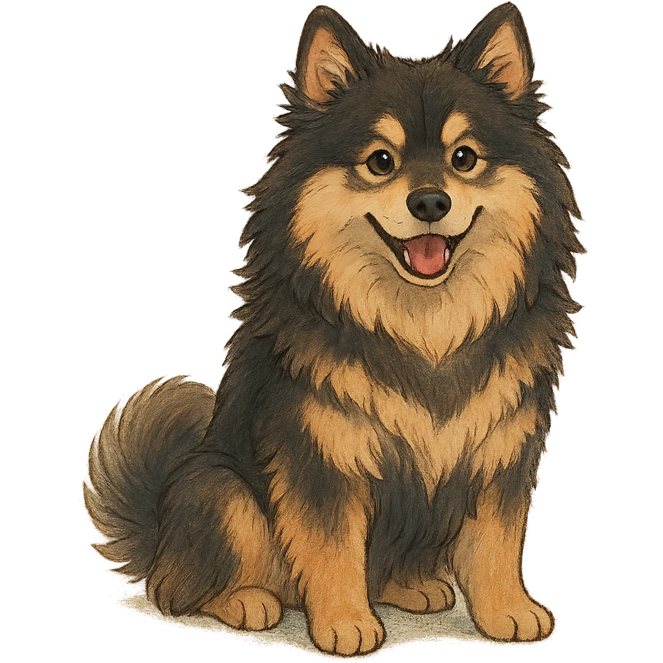 cute finnish lapphund emoji