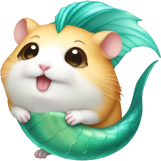 hamster crying with mermaid tail emoji