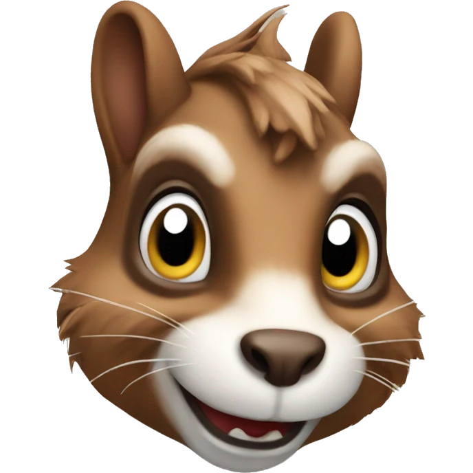 Crazy squirrel emoji