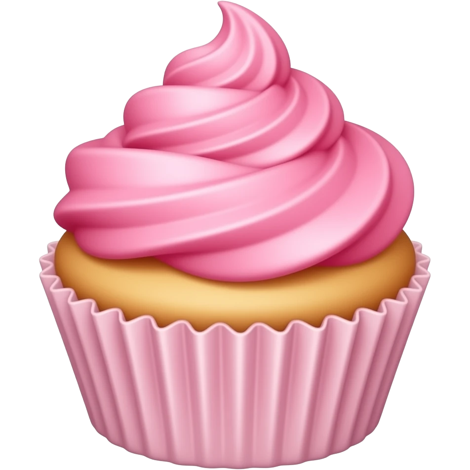 Cupcake with pink icing emoji