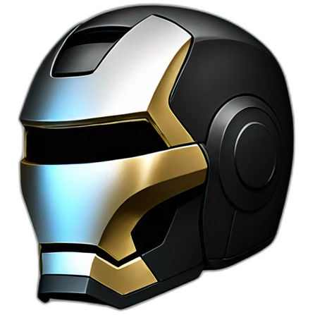 Iron Man Helmet on Black Background  emoji