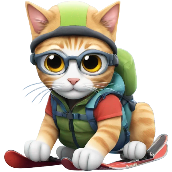 Cat skiing off Mount Everest  emoji