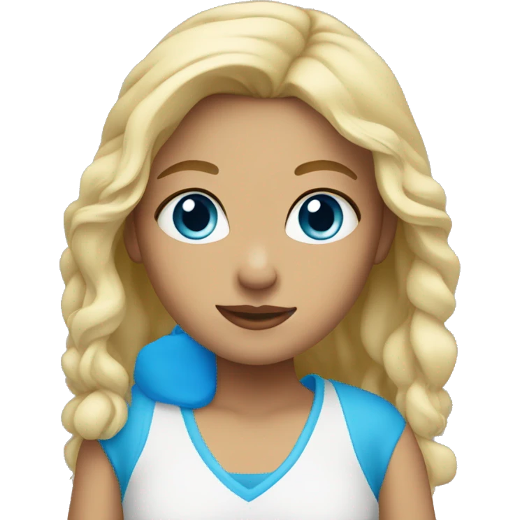 blonde girl blue eyes emoji