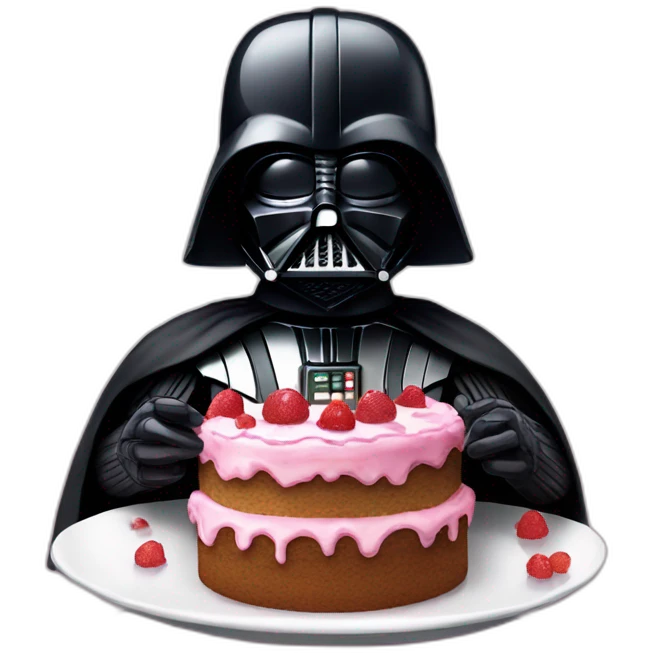 Darth vader eat cake emoji