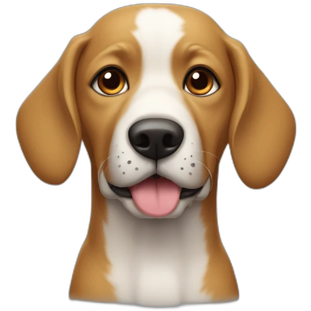 Un chien avec un visage d'etre humain emoji