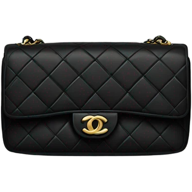 black Chanel bag emoji
