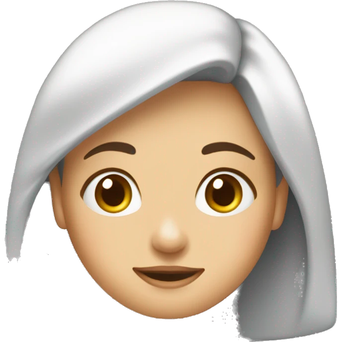 Meisje leunend op elleboog  emoji