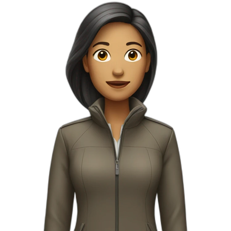 A woman in a longue jacket  emoji