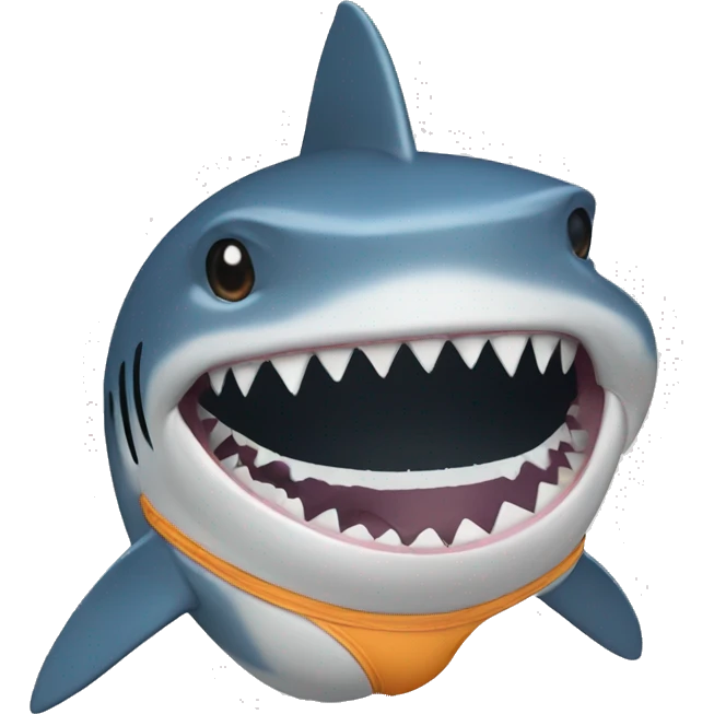 Shark in a bikini emoji