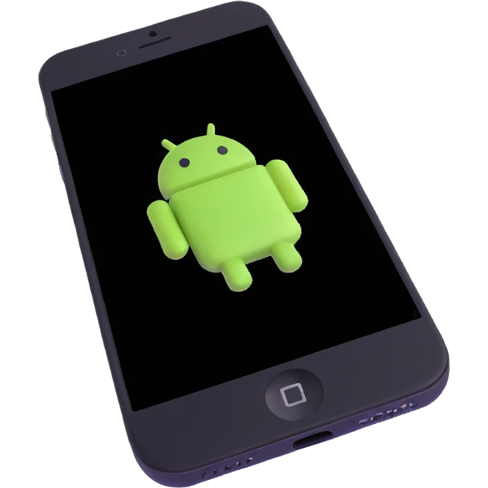 3D emoji style iPhone, with a home button, no text emoji