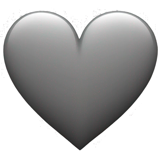 Heart grey with a black now emoji