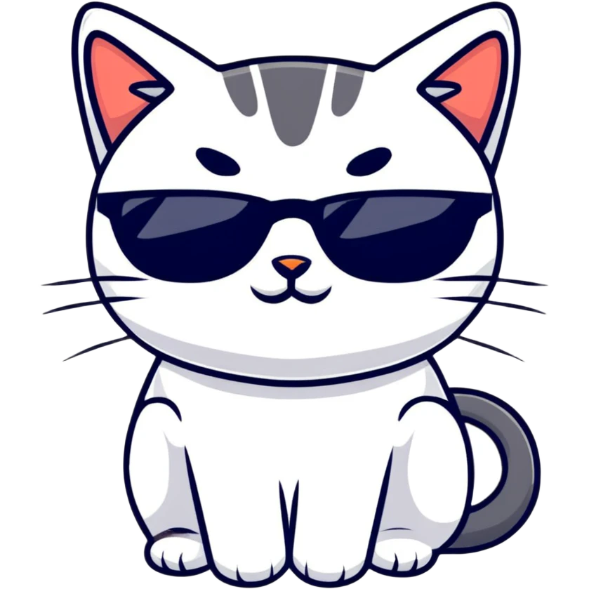 Cat with sunglasses emoji