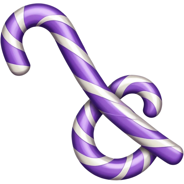 Purple candy cane emoji