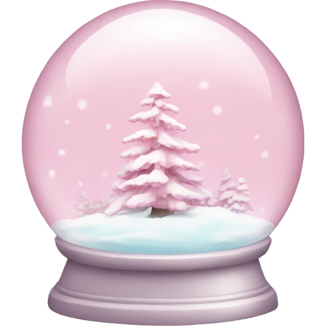 Pastel pink snow globe emoji