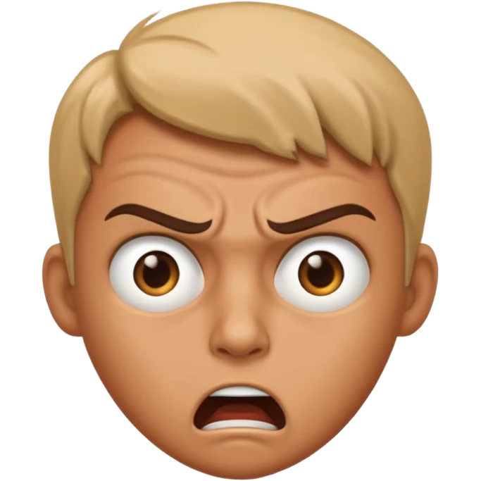 surprised and angry emoji