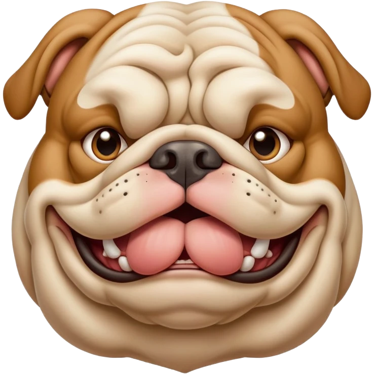 Super fat bulldog  emoji