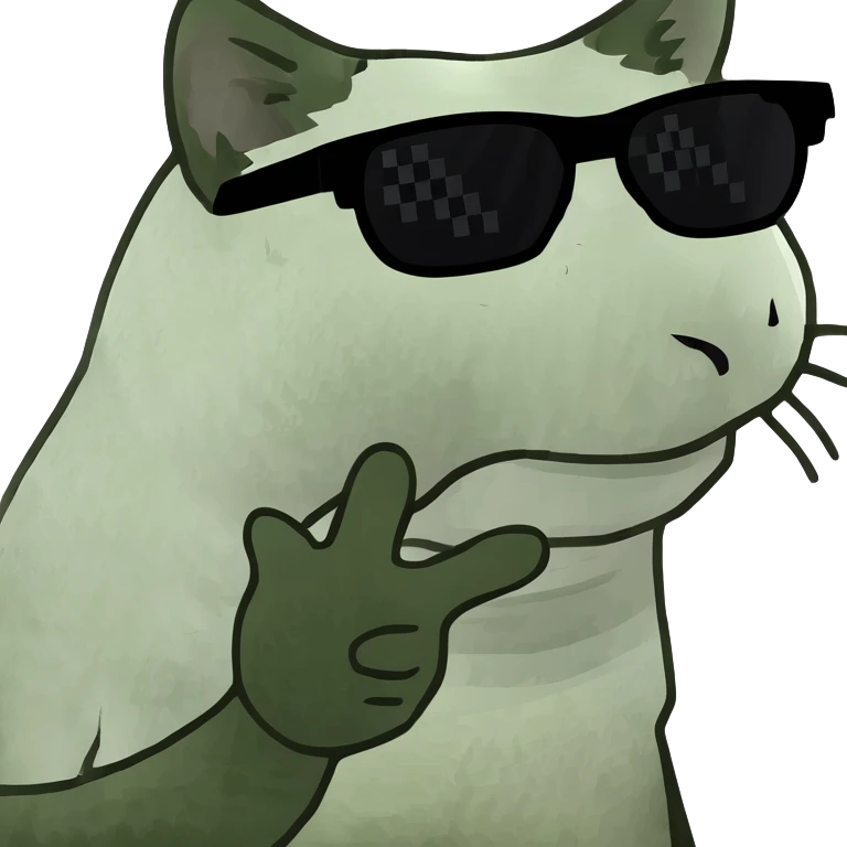Cat with sunglasses emoji
