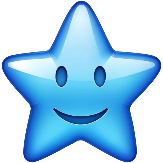 star smiley blue emoji