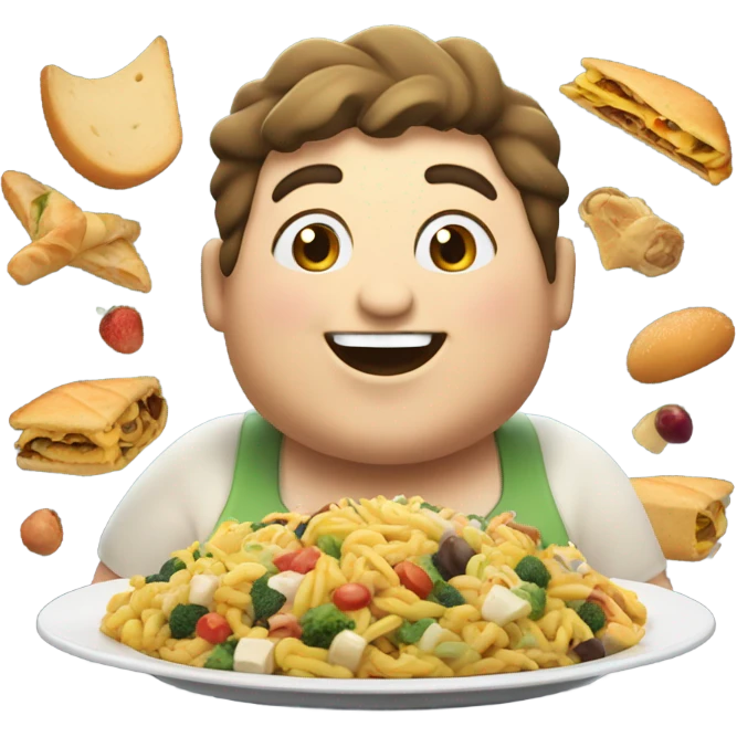 fat may eat some food emoji